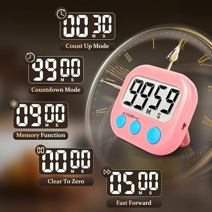 6 Pack Digital Kitchen Timer Small Classroom Timers
