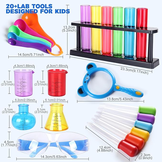 Test Tubes Dropper Beaker Set, Science Kits for Kids, Droppers Chemistry Set STEM Toys for Toddlers, Preschool Science Center Materials, Science Experiments for Kids 4-6 Homeschool Supplies