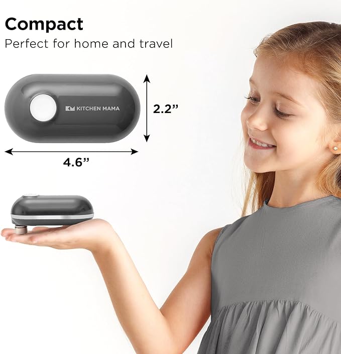 Kitchen Mama Mini Plus Rechargeable Electric Can Opener: USB-C Charging