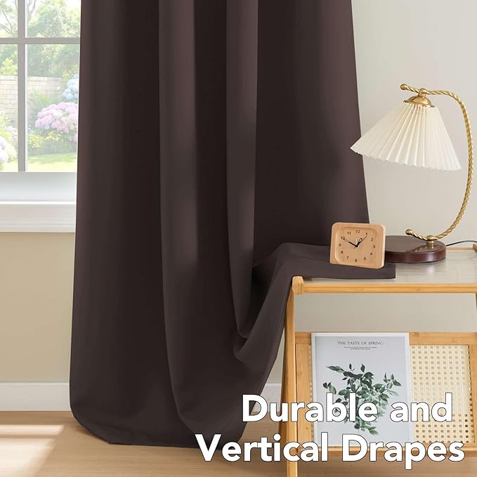 H.VERSAILTEX Brown Blackout Curtains