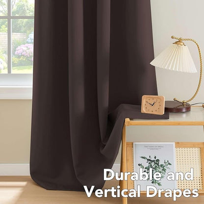 H.VERSAILTEX Brown Blackout Curtains