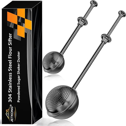 JETKONG 2 Pcs Flour Sifter, Stainless Steel Flour Duster