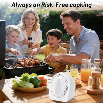 Kitchen Timers for Cooking, 60 Minute Wind Up Timer, Visual Mechanical Timer