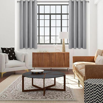 DWCN Silver Grey Blackout Curtains 63 Inch Length, 70 Wide Drapes