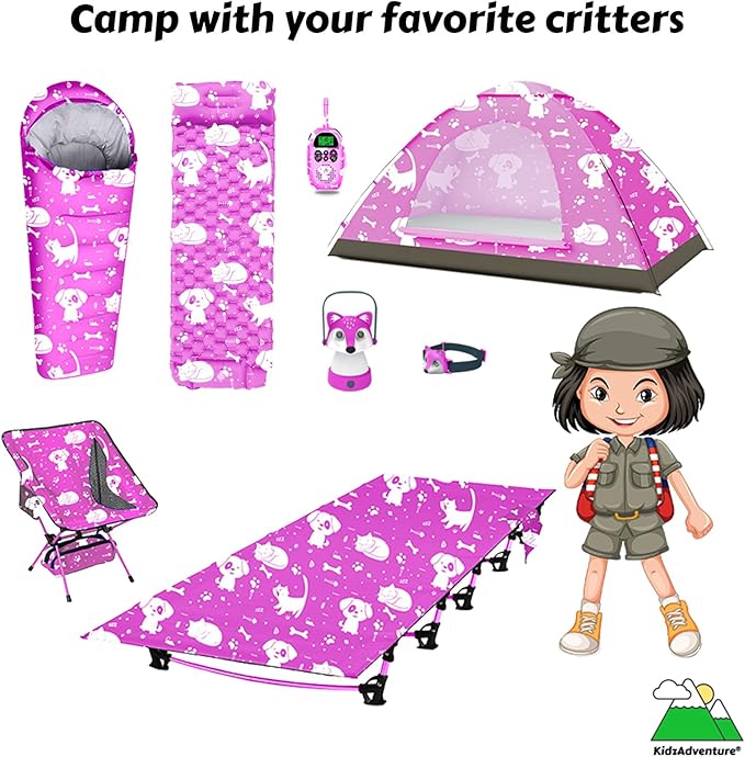 Kids Camping Essentials ??LED Kids Lantern and Rechargeable Kids Headlamp Set | Multiple Purposes Kids Nightlight/Flashlight Toys ?“Holiday, Halloween N Birthday Gifts for Toddlers and Kids (Pink)