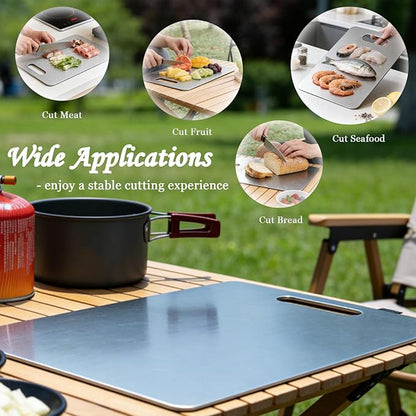 100% Pure Titanium Cutting Board Set of 3, Double-Sided Titanium Cutting Boards