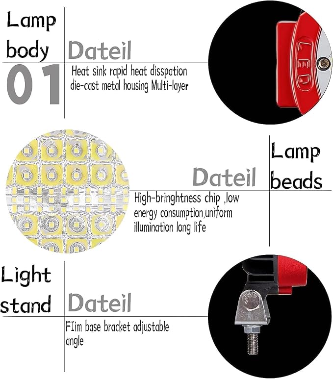 Offroad Lights, 7 Inch Round Off Road Light Pods 210W 10000lm LED Offroad Driving Auxiliary Lighting 12V 24V for Trucks ATV SXS RZR UTV Golf Cart 4x4 Car Jeep Off-Roading Waterproof, 2 Pack