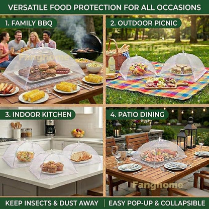 Food Covers for Outside Mesh, 2 Pack 40"X24" + 2 Pack 17"X17" Extra Large Pop