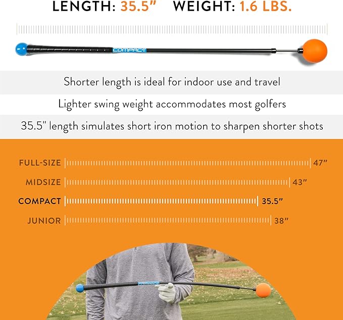 Orange Whip Golf Swing Trainer Aid Patented & Made in USA