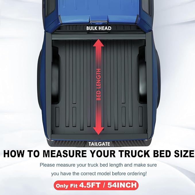 KUIPERAUTO 6.8FT Hard Tri Truck Bed Tonneau Cover Compatible for Ford F250/F350/F450 1999-2026 Super Duty Standard Short Bed 82Inch