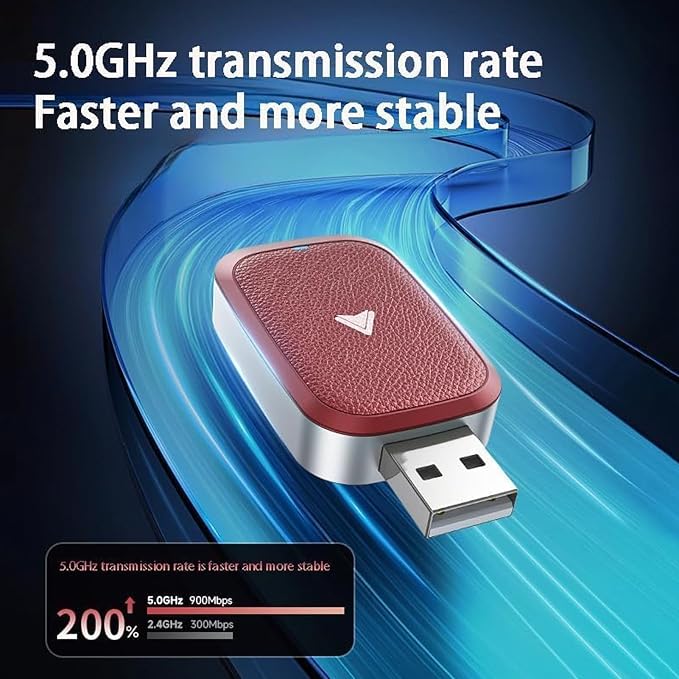 Wireless Carplay Adapter for Ford Evos 2022 2023 2024, 2 in 1 Android Auto/Carplay Wireless Adapter Auto Reconnect Accessories,Red
