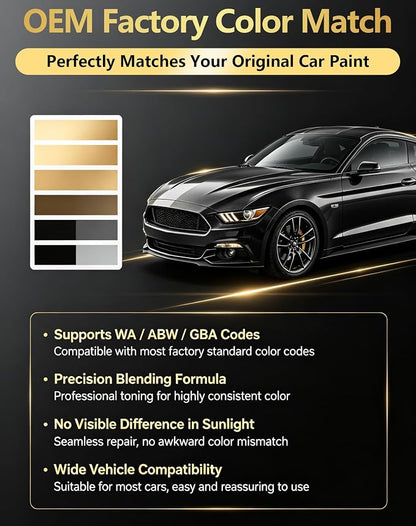 Oxford White(YZ/Z1/M6887) Touch Up Paint for Ford with A/B Wax OEM Exact Match,Scratch Repair Kit,2-In-1 Tip/Brush,Quick Dry Anti-Rust Waterproof Paint F-150,Mustang,Explorer,Bronco