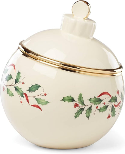 Lenox 892541 Holiday Ornament Cookie Jar, Christmas Hosting