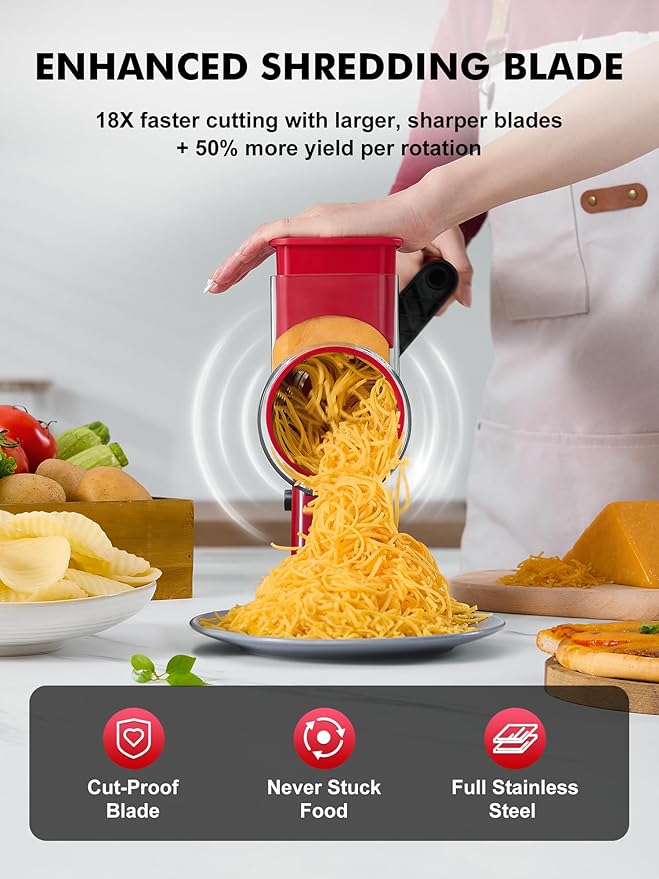 GDL Rotary Cheese Grater Hand Crank