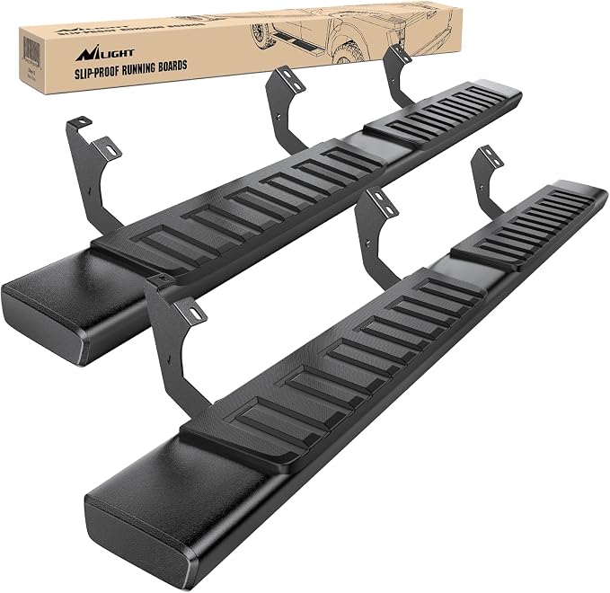 Nilight Running Boards for 2007-2021 Toyota Tundra Crewmax Cab 4 Full Size Doors 6 Inch Side Step Nerf Bars Black