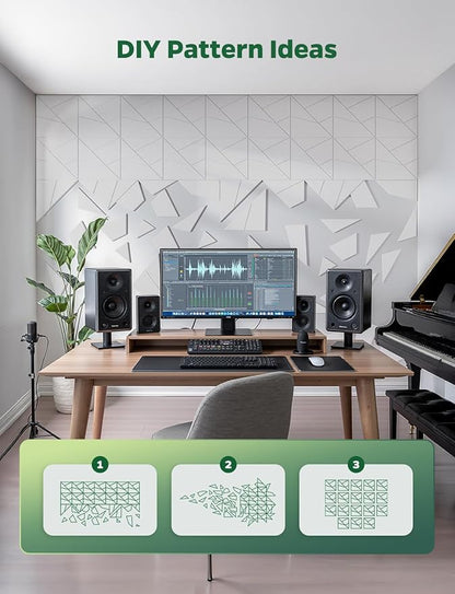 Topnaca 18 Pack Acoustic Wall Panels Sound Absorbing