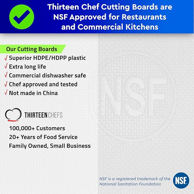 Thirteen Chefs Extra Large 24 x 18 Plastic Cutting Board