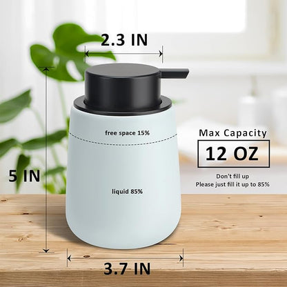 Soap Dispenser Ceramic with Easy-to-Press Pump Hand Lotion Liquid Dispenser