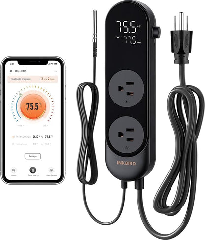 INKBIRD Bluetooth Digital Temperature Controller 1200W Heating Cooling 2-Stage