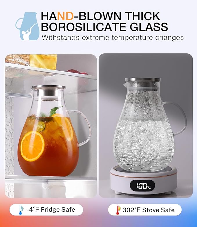 LUNA & MANTHA Glass Pitcher