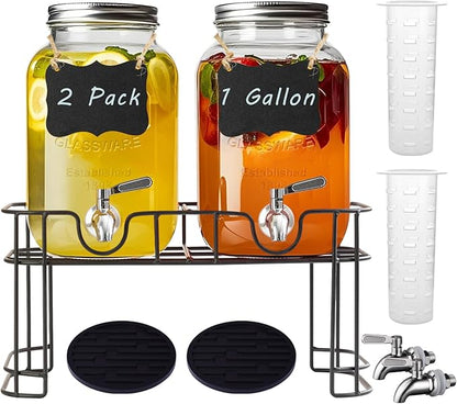 1 Gallon Glass Drink Dispenser