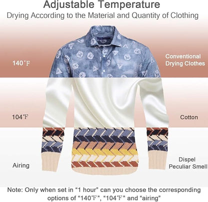 COSTWAY 1700W Electric Portable Clothes Dryer, 13.2 lbs Capacity Front Load