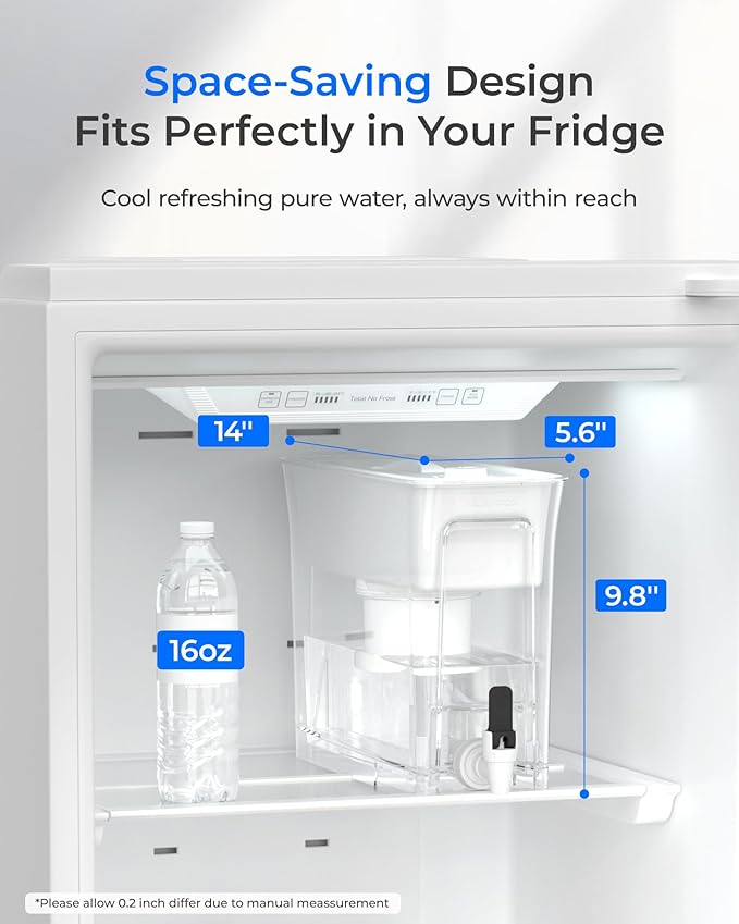 Waterdrop Fluoride-Reducing Water Filter Dispenser, 150-Gallon Long-Life