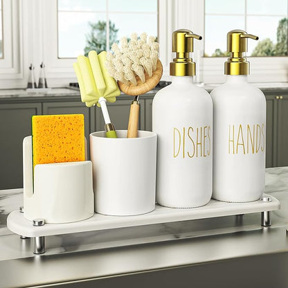 Cisily Kitchen Soap Dispenser Set Comes