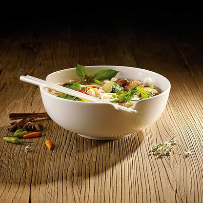 Villeroy & Boch Soup Passion Collection Asia Soup Bowl, Premium Porcelain, Made in Germany, 47 oz Capacity, White
