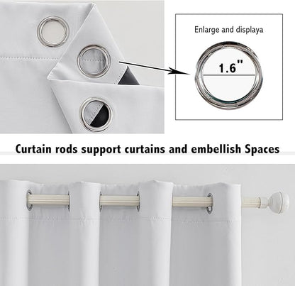Anytime 100% Blackout Curtain 2 Panels Set, Thermal Insulated Window Drapes