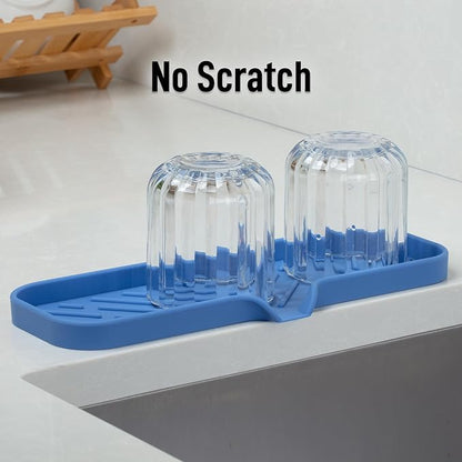 Zulay Kitchen Large Silicone Sponge Holder – Flexible Sink Organizer Tray