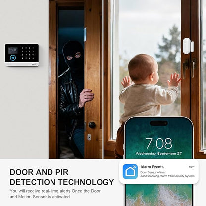 PGST Home Alarm System with T21W HD 5MP Security Camera, Wireless Home Security