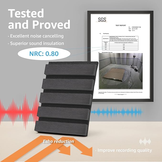Art3d 2 Wood Slat Acoustic Panels