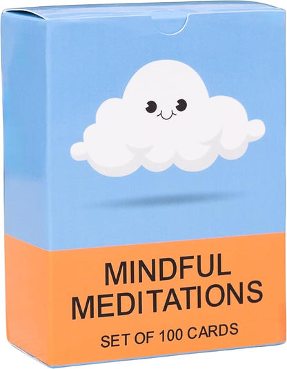 100 Mindful Meditations Cards – Mindfulness & Meditation Self‑Care Prompts | Desk & Travel Deck for Stress Relief, Focus, Motivation & Well‑Being