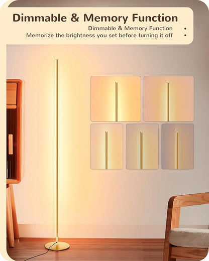 EDISHINE LED Corner Floor Lamp, 57.5" Tall Standing Lamp