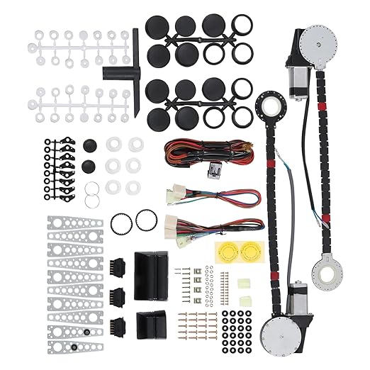 JDMSPEED New Universal Electric Power Window Lift Regulator Conversion Kit
