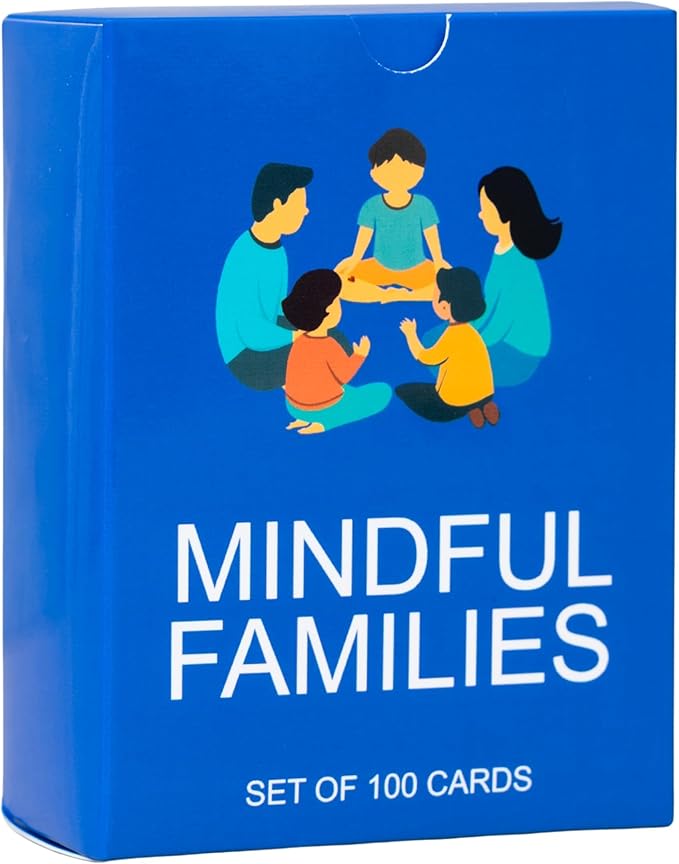 100 Mindful Families Conversation Cards – Mindfulness, Gratitude & Breathing Prompts for Self Care at Home, Travel & Therapy
