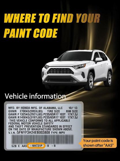 040 Super White/Ice Cap Touch Up Paint Compatible with Toyota, Exact Match Car Paint Pen Automotive Scratch Repair Remover Kit Quick & Easy Solution for Vehile Chips and Nicks