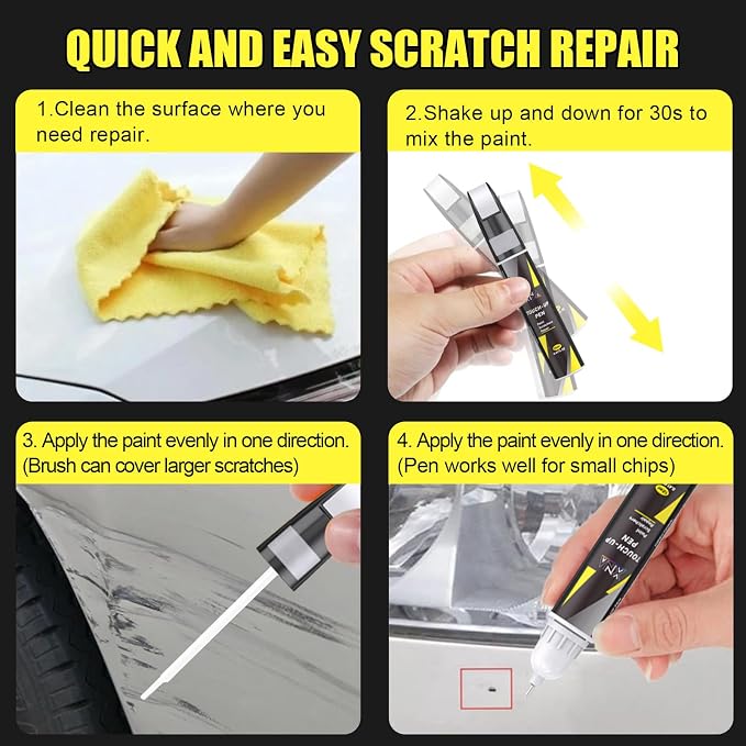 XNA Portofino Blue(2410/1DG/JIP) for Jaguar Touch Up Paint, 2 in 1 Car Scratch Remover with Pen Tip and Brush, Exact Color-Matched for Car Paint Scratch Repair, Quick & Easy Fix Chips and Nicks