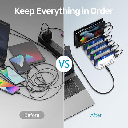 【5PCS】 Unitek Multi Charging Station, 10-Port USB Charger
