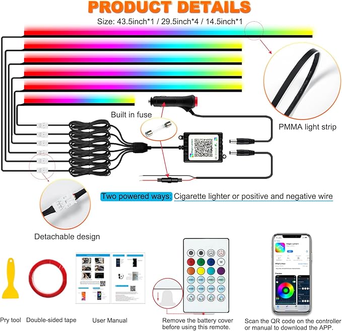 Jushope Acrylic LED Lights