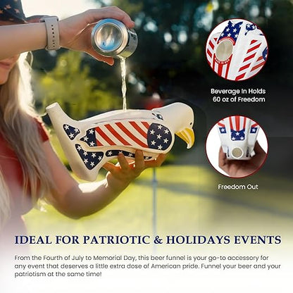 Freedom Funnel – Patriotic Eagle Beer Funnel