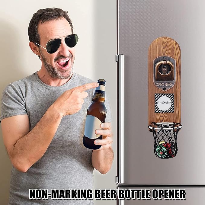 Beer Bottle Openers with DIY Ink Screen, Traceless Bottle Opener Wall Mounted