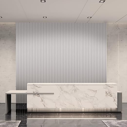 Art3d 8-Pack 96 x 6in. WPC Acoustic Slat Wall Panel