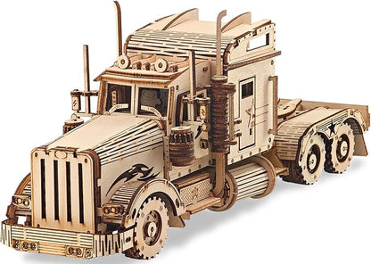 Kaptein 3D Wooden Puzzles for Adults & Teens – DIY Truck Model Kit to Build – Brain Teaser Craft – Birthday Gifts & Desk Decor