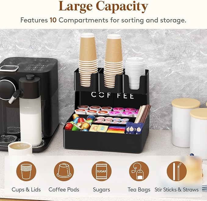Lifewit 2-tier Coffee Station Organizer Caddy