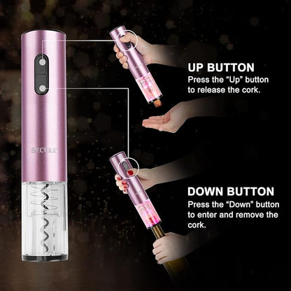 Secura Electric Wine Opener, Automatic Electric Wine Bottle Corkscrew Opener