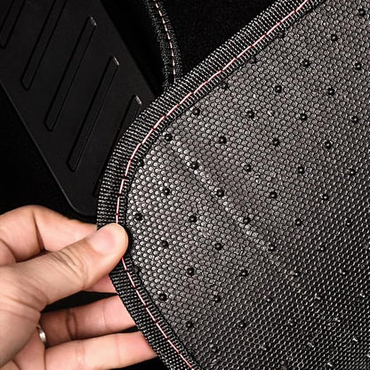 CAR PASS Waterproof Universal Fit Car Floor Mats, Car Mats Fit for SUV,Vans,sedans, Trucks,Set of 4pcs Car Carpet with Driver Heel Pad (Light Pink)