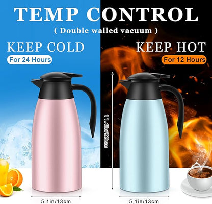 Norme 2 Pcs Thermal Coffee Carafe Insulated Stainless Steel Coffee Carafe