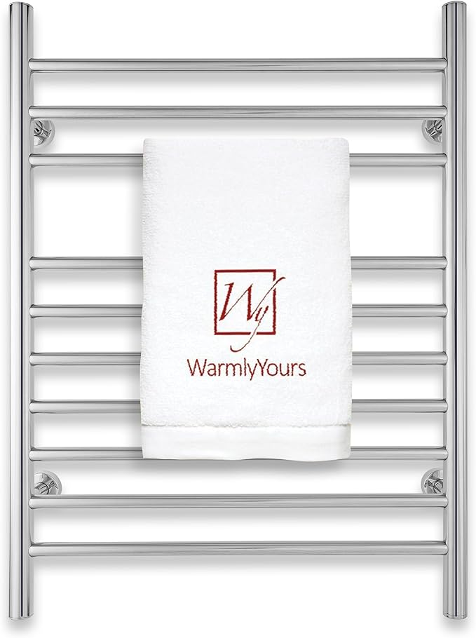 Heated Towel Rack, 10-Bar Wall-Mounted Electric Towel Warmer, Polished